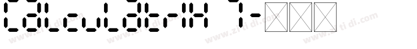 Calculatrix 7字体转换
